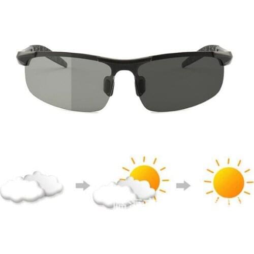 2020 New Aluminum Magnesium Smart Color Polarized Sunglasses Male Sport Day And Night Vision Sun Glasses For Men UV400