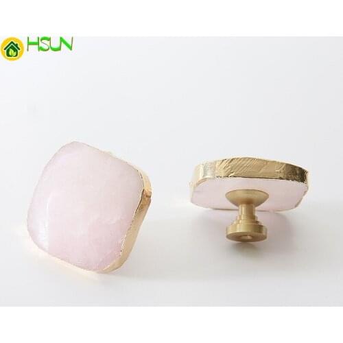 Solid Brass Crystal Knobs Dresser Drawer Knobs Pulls Furniture Cabinet Handle Pull Harware Pink Cupboard Pull Hanldles
