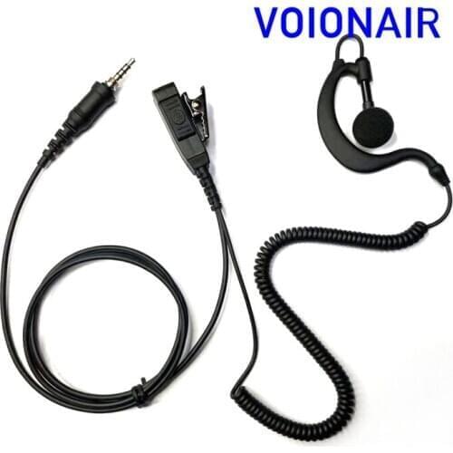 VOIONAIR 2pcs/lot G Shape Ear Hook Earpiece Headset Earphone Speaker Mic PTT for Vertex Yaesu EVX-S24 VX-6R VX-7R Radio