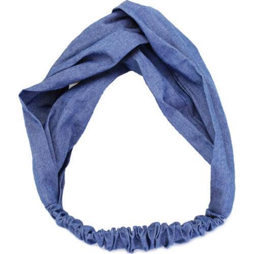 12pcs Women Fitness Head Wrap Cotton Denim Headband Workout Hairband Twisted Turban Headband Fashion Girls Hair Accessories