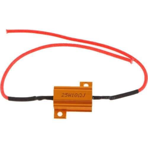 1 Pair 12V 25W 10Ohm Load Resistor To Fix Turn Signal Flash Car Accessories