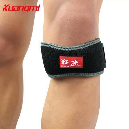 Kuangmi 1 Piece Medicine Lattice Adjustable Knee Strap Knee Patella Brace Support for Runner Jumper Tactical Knee pad