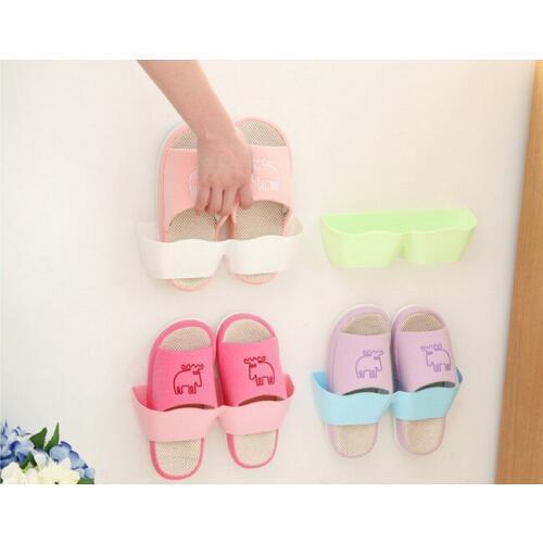 1PC Living Room Bathroom Wall Suction Creative Shoe Hanger Wall Stereo Wave Separator Storage Rack LF 137