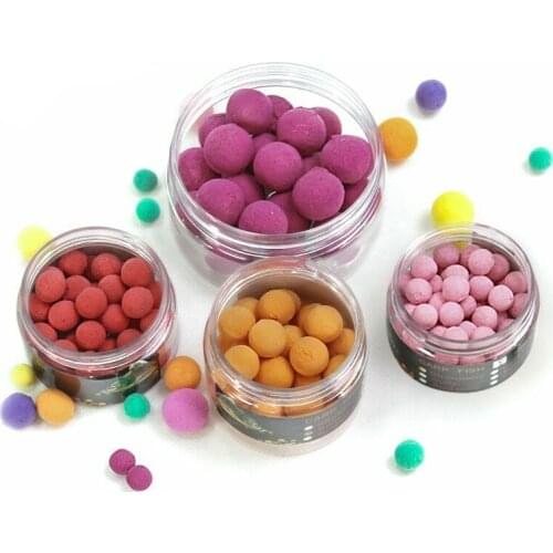 10mm/12mm/14mm Carp Fishing Pop Ups Beads Floating Pop-up Bead PVA Ball Boilies Lure Bait Lures popup Colored Lure In One Bottle