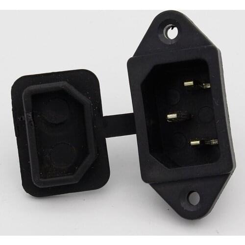 2PCS AC power socket,Fuse Switch with waterproof cover Connector