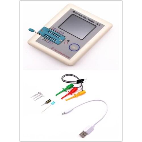 2017 T1 New Transistor Tester TFT Diode Triode Capacitance Meter LCR ESR meter NPN PNP MOSFET IR Multifunction tester multimeter
