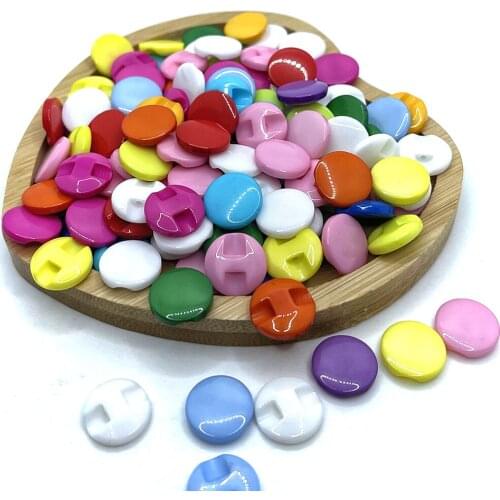 30/50pcs/lot 12mm mix color Plastic Resin Buttons Cats Eye Hole Kids Sewing Notions