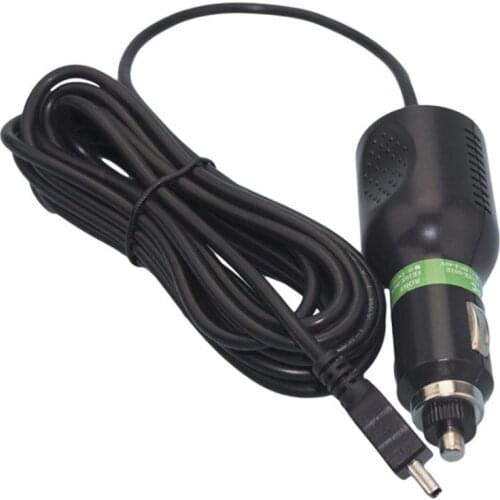 DC 5V 2A Mini USB Car Power Charger Adapter Cable Cord For GPS Camera 3.5m