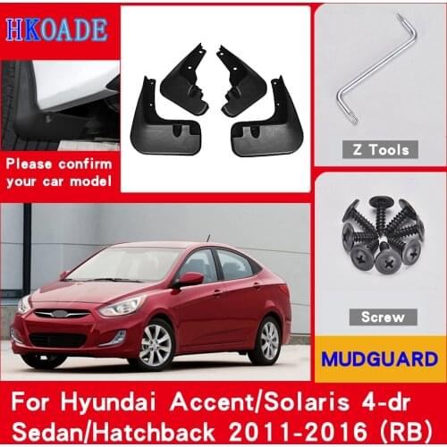Car Fender Mud Flaps For Hyundai Accent Solaris RB 2016~2011 Mudguards Splash Guards Fender Mudflaps Car Fender Accessories