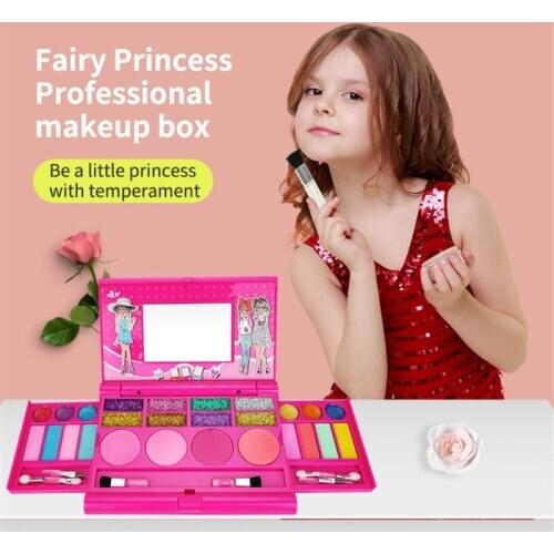 Girls Safety Make Up Toys Non-toxic Cosmetics Pretend Princess Play Performances Dressing Toy Gift Make Up Box Set Kit Dropship