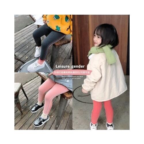 Girls Plus Velvet Leggings 2020 Winter New Baby Thin Trousers Childrens Velvet Thick Warmth Leggings Baby Girl Clothes 2-8Years