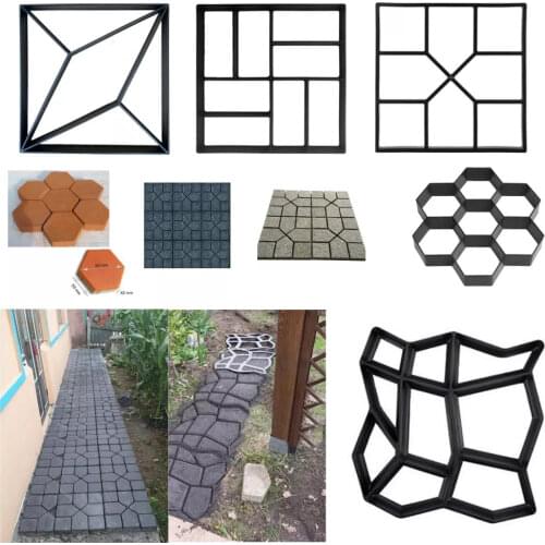 Manually Paving Cement Brick Molds DIY Plastic Path Maker Mold Garden Stone Road Concrete Molds For Garden Home