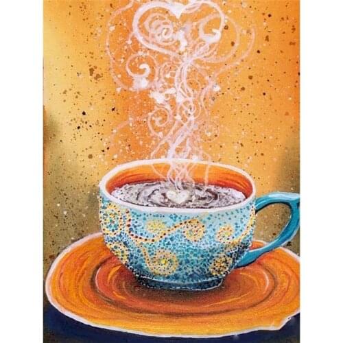 GATYZTORY 60×75cm Frame aromatic coffee DIY Painting By Numbers Canvas Drawing Handpainted Kits Acrylic Paints Unique Gift Wall