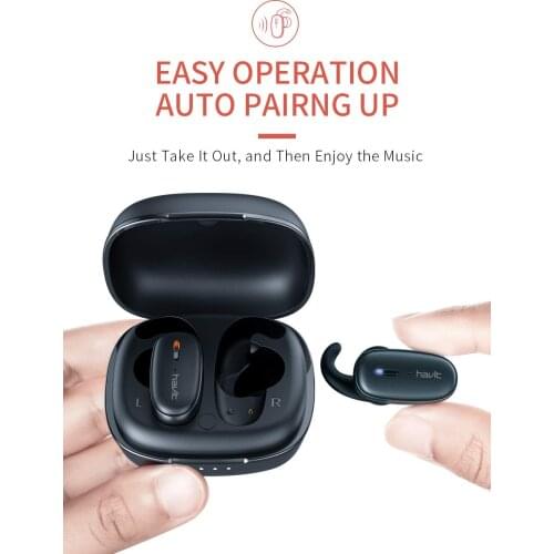 Havit I91 True Wireless Earbuds TWS 5.0 Sport Earphone Noise Reduction HD Call 9D Stereo Dual Coil Speaker