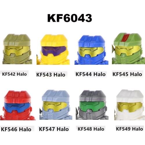 KF6043 Movies With Real Metal Weapon Series Halo Spartan Solider Action Warrior Building Blocks For Children Gift Best Toys