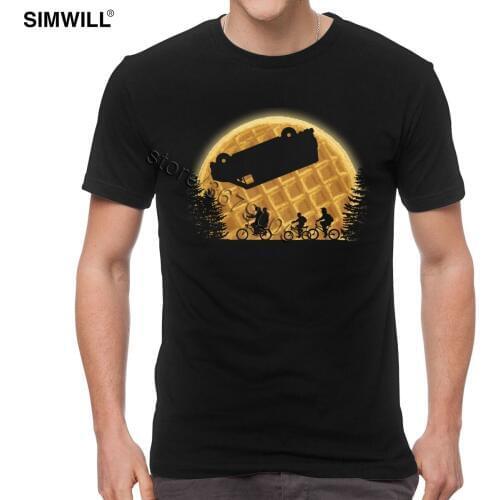 Cool Design Stranger Things Moon Tee Vintage Casual Summer Cotton Tshirts Mens Short Sleeve Bike T Shirt upside down T-shirt