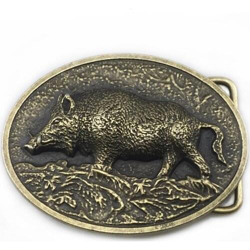 Copper pig belt buckle vintage belt buckle for man western cowboy buckle without belt custom alloy width 4cm