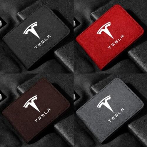 Soft Fur Auto Driver License Bag Genuine Leather Cover Car Styling Driving Documents For Tesla id Card Holder Travel Wallet
