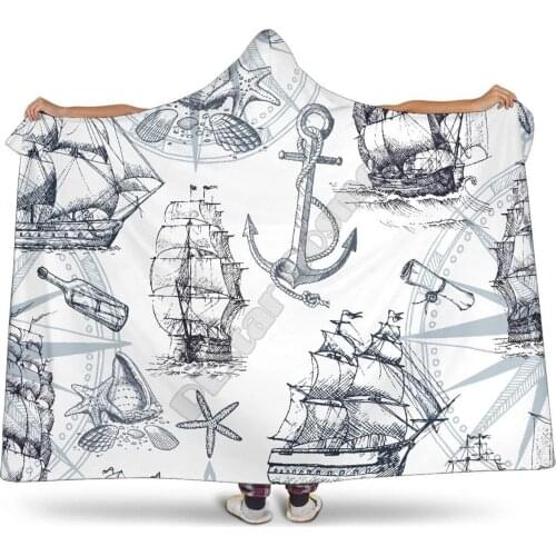 Plstar Cosmos Ships Hooded Blanket 3D full Printed Wearable Blanket Adults men women kids Boy Girl Blanket