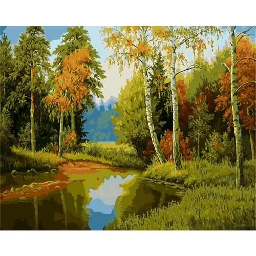 Landscape Scenery Printed Canvas 11CT Cross Stitch Embroidery Complete Kit DMC Threads Knitting Handicraft Different