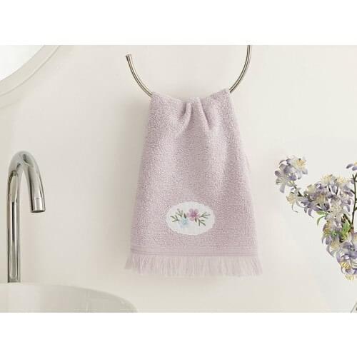 English Home Fancy Flowers Embroideried Hand Towel 30x40 Cm Lilac