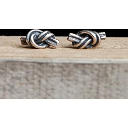 Knot Stud Earrings Vintage Styles Earring 925 Sterling Silver Stud Earrings For Women Girls Jewelry Original Design Earrings