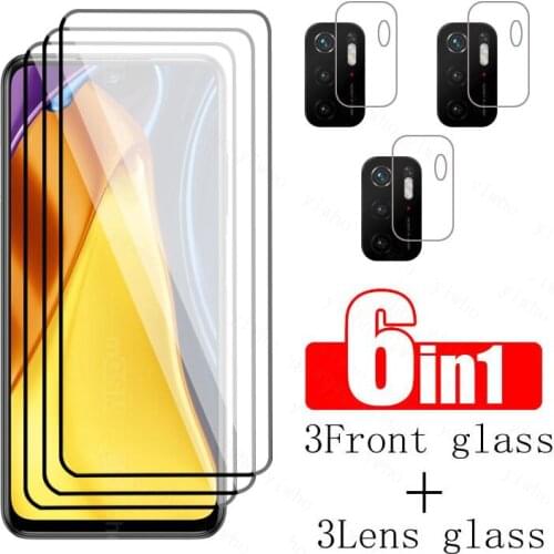 HD camera glass for xiaomi poco phone poco m3 pro case protecctive glas on poko m3 pro tempered protect shell full cover glass