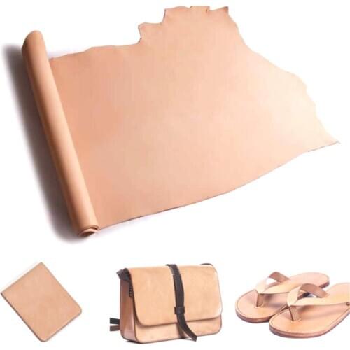 Vegetable Tanned Genuine Leather Pieces Cowhide Skin Carving Full Grain Tooling dying First Layer three thickness wallet bag