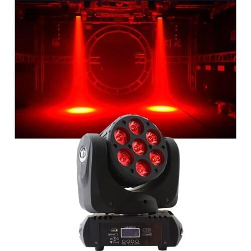 Free Shipping High Quality Best Price 7x12W Moving Head Led Beam Lighting DMX512 Stage Light/DJ Effect Lighting