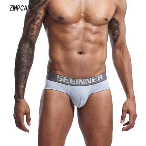Sexy Men Underwear Seeinner Mens Briefs Underpants Gay Mens briefs in cotton Cuecas Men Brief Bikini Under Wear Man Srting Man