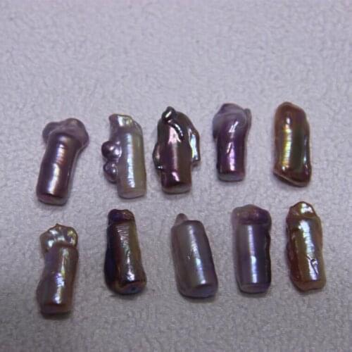 Unique Shape10*25mm Big Size Colorful Color Real Natural Natural Freshwater Loose Pearls No Hole for DIY Jewelry