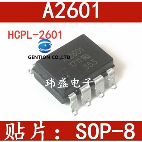 10PCS A2601 SOP-8 HCPL-2601 HCPL2601 F2601 light coupling in stock 100% new and original