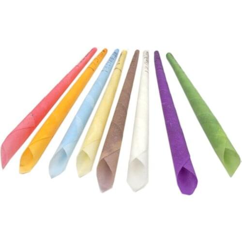 10Pcs Aromatherapy Ear Candle Ear Cleaner Hopi Ear Candle Wax Remover Horn Earplug Tray Round Indiana Candling Fragrance