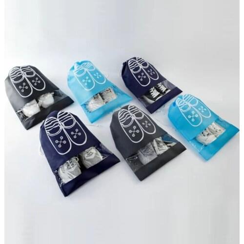 10pcs Non-Woven Travel Outdoor Home Dust Pouch Drawstring Storage Shoe Bags