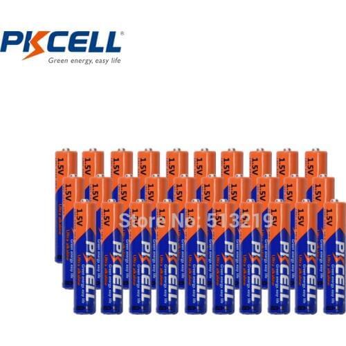 30xPKCELL 1.5v AAAA battery LR61 MN2500 E96 4A primary battery Alkaline batteria for Laser pen Bluetooth Earphone Alarm Clock