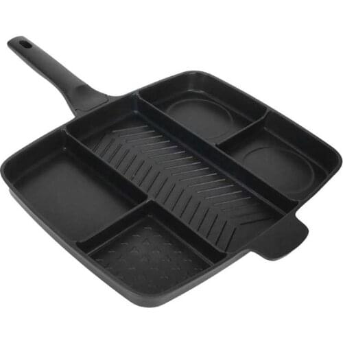 5in1 Breakfast Multi Grid Pan Steak Omelette Cooking Non Stick Pan for Kitchen Home