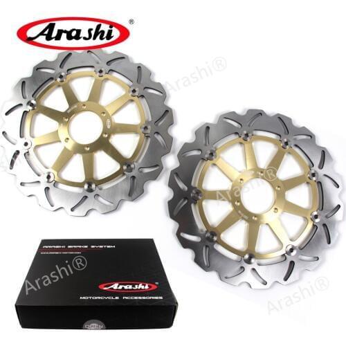 Arashi 1 Pair For APRILIA SHIVER GT 750 2009 CNC Floating Front Brake Disc Brake Rotors GT750 TUONO FIGHTER 1000 2002-2005