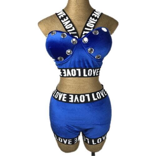 Beyonce Leading Dance Costume Nightclub Women Cloting Sexy Outfit Rave Puff Bar DJ Singer Performance Jazz Pole Dance Suit 1771