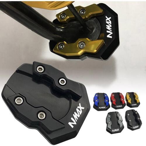 Side Stand Plate For Yamaha NMAX 155 NMAX 150 NMAX 155 2015-2020 SEMSPEED Motorcycle CNC Kickstand Enlarger Support Foot Pad