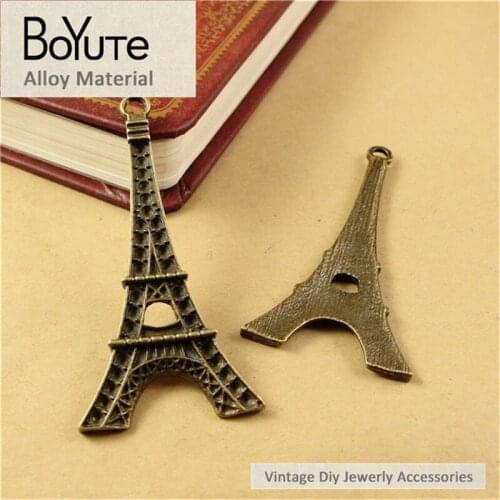 BoYuTe (40 Pieces/Lot) 53*27MM Vintage Korea Accessories Parts Wholesale Alloy Material Jewelry Findings Pendant Tower