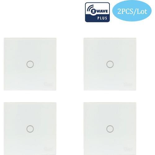 Coolcam 4PCS/Lot Z-wave Light Switch EU 868.4MHZ 1CH In-Wall Touch Panel Smart Home Device Home Automation Z Wave Plus Wireless