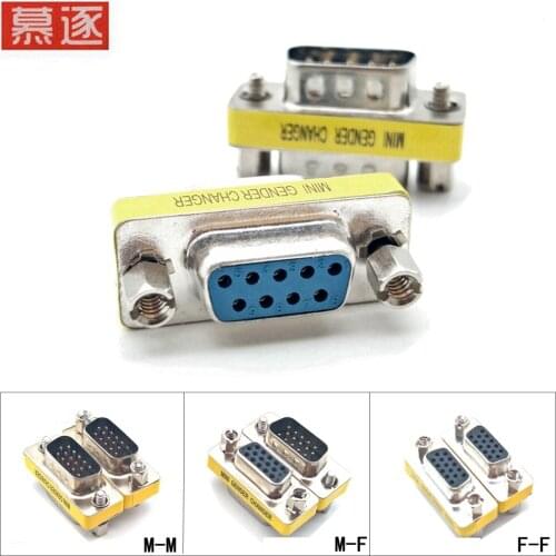 DB9 9Pin Männlichen zu Männlichen/Weiblichen zu Weiblichen/Männlichen zu Weiblichen Mini Gender Changer Adapter RS232 Serielle s