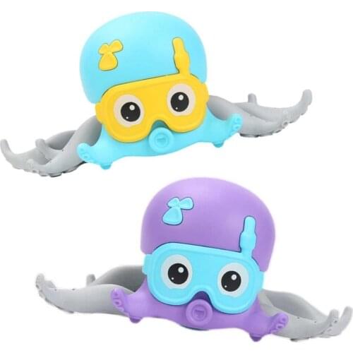 Children Kawaii Octopus Doll Bathing Toys Wind-up Chain Clockwork Water Floating Baby Beach Playing Water Toys Kids Toddler Gift