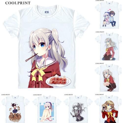 Charlotte T Shirt Nao Tomori Otosaka Yuu Tee Anime Custom Casual Cosplay T-Shirt Print Short Sleeve TShirt