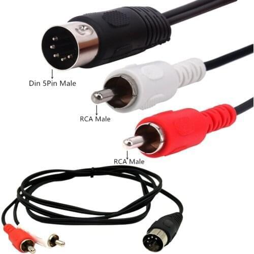 ERE DIN 5 Pin to RCA Cable, 5Pin Din Male to 2 RCA Male Audio Cable for Electrophonic Bang & Olufsen, Naim, Quad.Stereo Systems