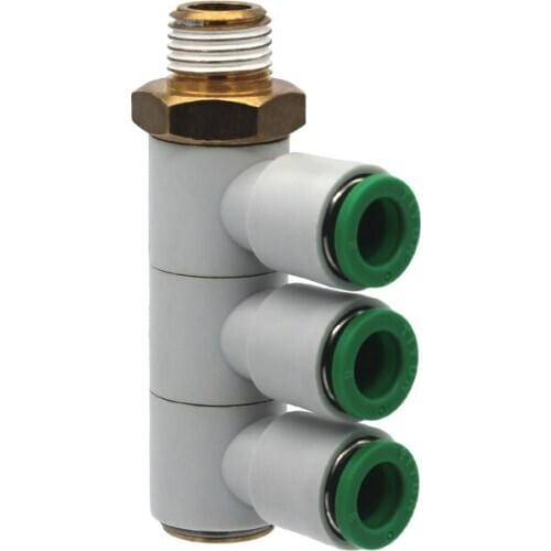 KQ2VT04-01S,02S,03S KQ2VT06-01S,02S,03S KQ2VT08-01S,02S,03S,04S YIYUN Triple Universal Male Elbow Joint Connector KQ2 KQ2VT