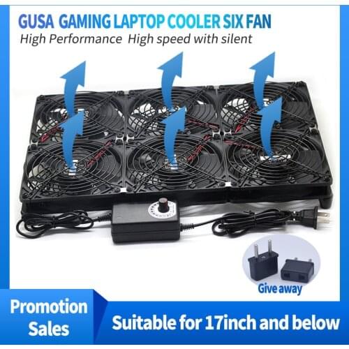 GUSA Gaming Laptop Cooler Adjustable speed 17.3inch alien mechanical revolution high air volume notebook radiator base fan