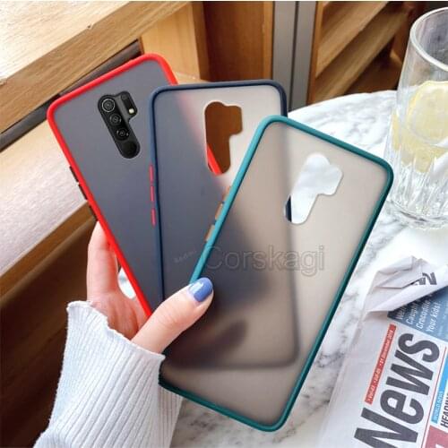 Matte Case for POCO M3 X3 NFC Redmi 9 9A 9C NFC 8 8A 7 7A Note 9S 8 8T Pro 7 Anti-Knock PC+TPU Clear Cover
