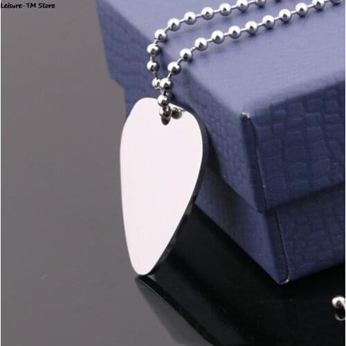 Guitar Part Picks Silver Necklace Guitar Necklace Neck Picks 6 Kinds Of Necklace Drop Guitar Pick With Stainless Steel Chain