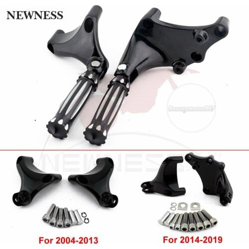 Motorcycle Rear Passenger Foot Pegs Mount Brackets For Harley Sportster Iron 883 1200 XL Forty Eight 48 04-later